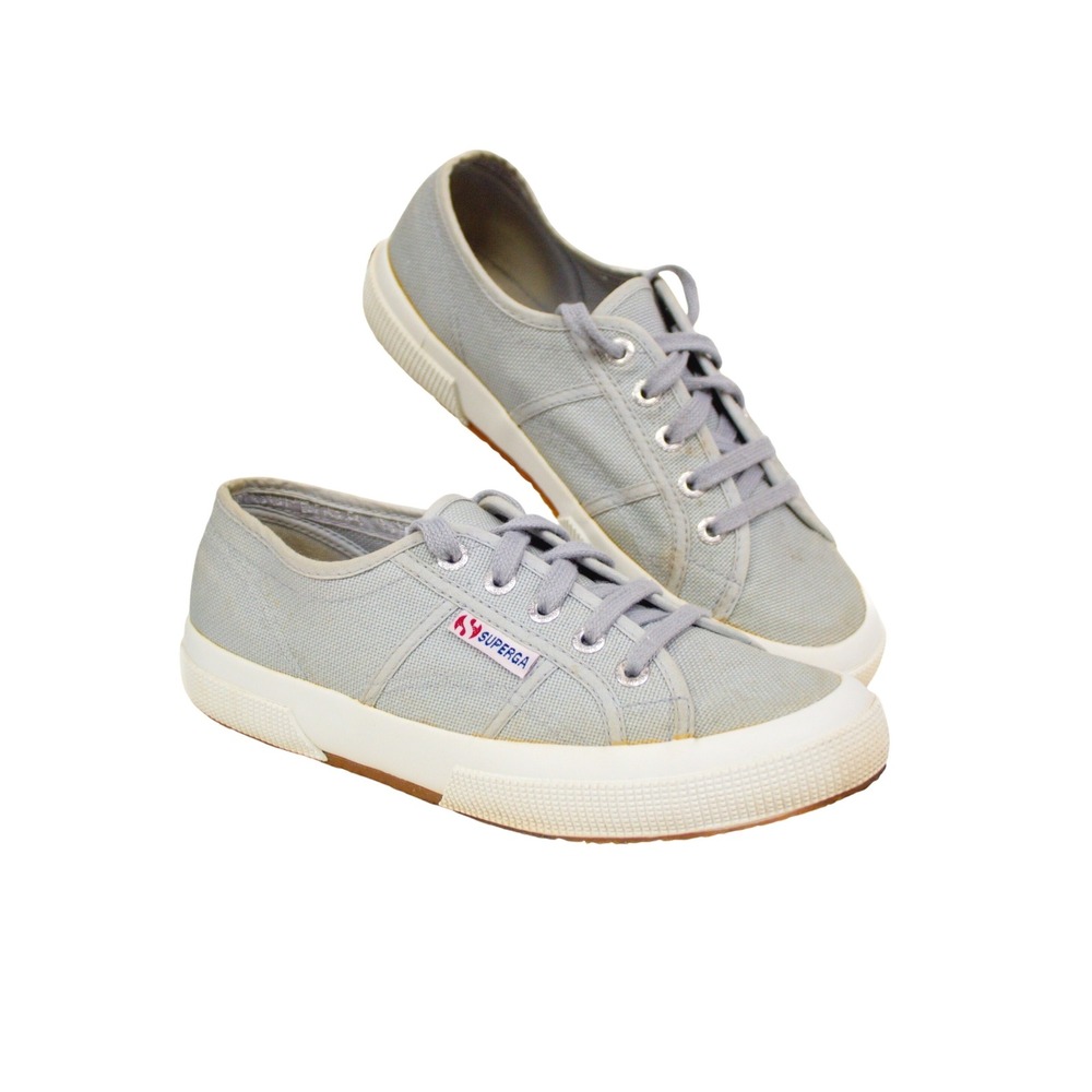 Superga 2750 Cotu Classic Grey Canvas Low Top Sneakers Womens Sz 7.5-Casual